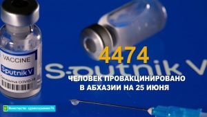 ПРИВИВКУ ОТ НОВОЙ КОРОНАВИРУСНОЙ ИНФЕКЦИИ В АБХАЗИИ СДЕЛАЛИ 4474 ЧЕЛОВЕК