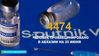 ПРИВИВКУ ОТ НОВОЙ КОРОНАВИРУСНОЙ ИНФЕКЦИИ В АБХАЗИИ СДЕЛАЛИ 4474 ЧЕЛОВЕК