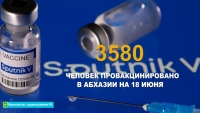 ПРИВИВКУ ОТ НОВОЙ КОРОНАВИРУСНОЙ ИНФЕКЦИИ В АБХАЗИИ СДЕЛАЛИ 3580 ЧЕЛОВЕК