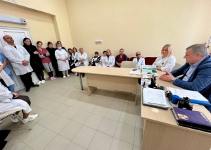 МИНИСТР ЗДРАВООХРАНЕНИЯ ПОСЕТИЛ С РАБОЧЕЙ ПОЕЗДКОЙ ЦЕНТРАЛЬНУЮ РАЙОННУЮ БОЛЬНИЦУ В ГОРОДЕ ТКУАРЧАЛ